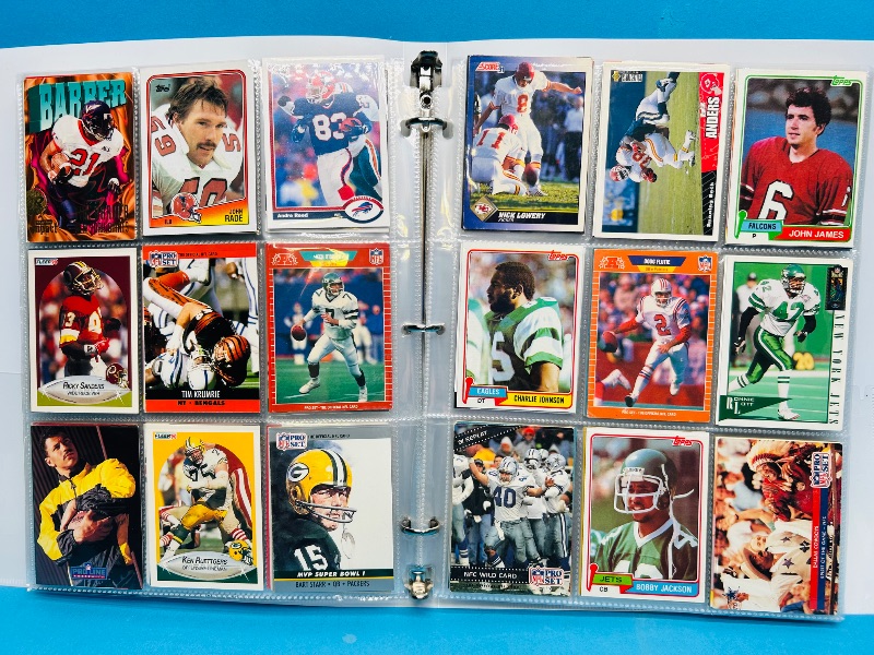 Photo 1 of 593249… final sale no returns/refunds-360 mixed football cards in binder 
