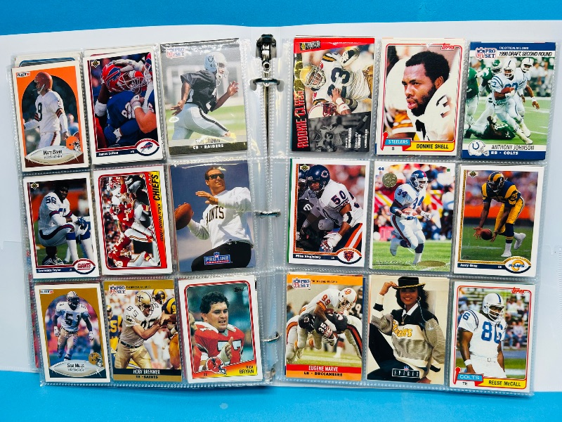 Photo 1 of 593249… final sale no returns/refunds-360 mixed football cards in binder 