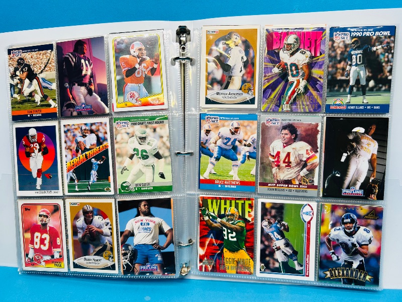 Photo 1 of 593249… final sale no returns/refunds-360 mixed football cards in binder 