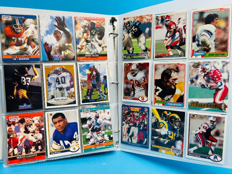 Photo 1 of 593249… final sale no returns/refunds-360 mixed football cards in binder 