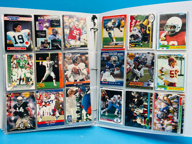 Photo 1 of 593249… final sale no returns/refunds-360 mixed football cards in binder 