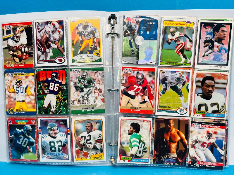 Photo 1 of 593249… final sale no returns/refunds-360 mixed football cards in binder 