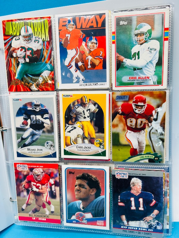 Photo 1 of 593249… final sale no returns/refunds-360 mixed football cards in binder 