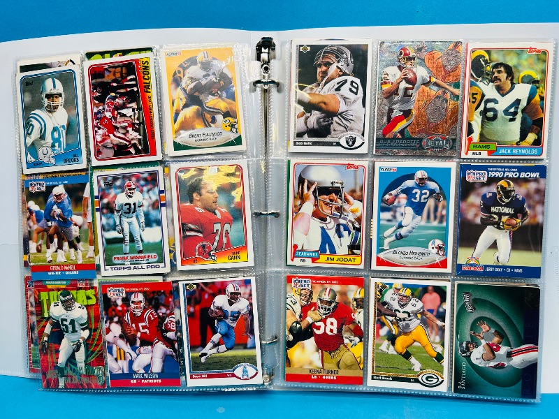 Photo 1 of 593249… final sale no returns/refunds-360 mixed football cards in binder 