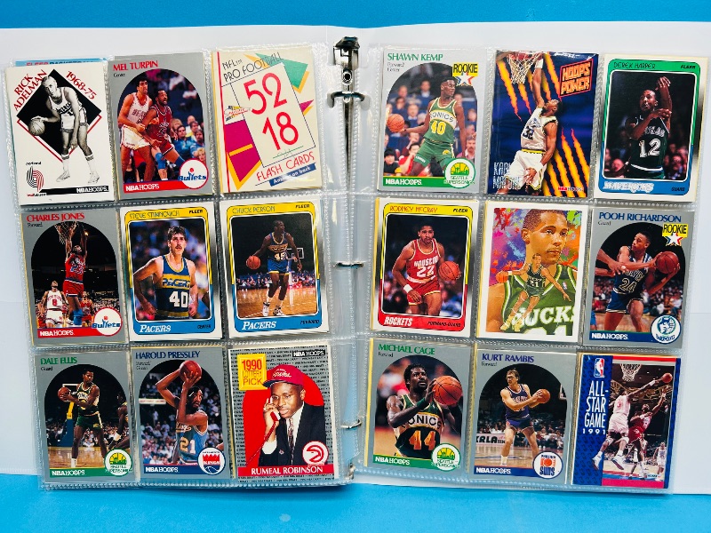 Photo 1 of 593250… final sale no returns/refunds-270 mixed basketball cards in binder 