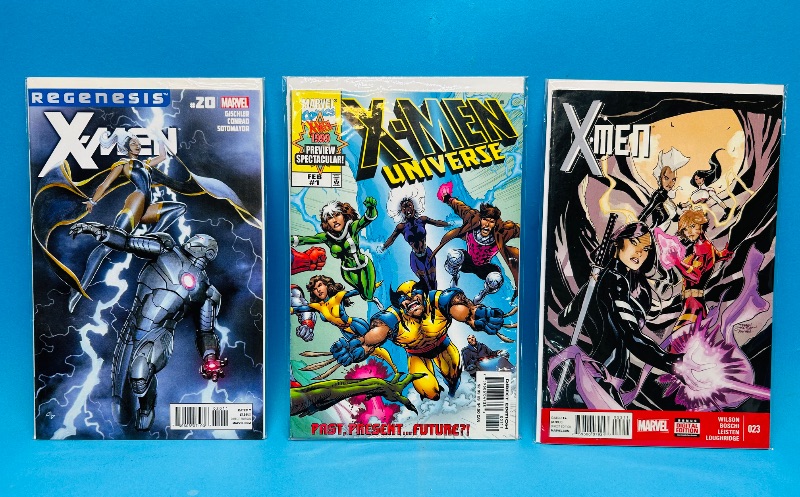 Photo 1 of 593255…3 X-men  comics in plastic sleeves 