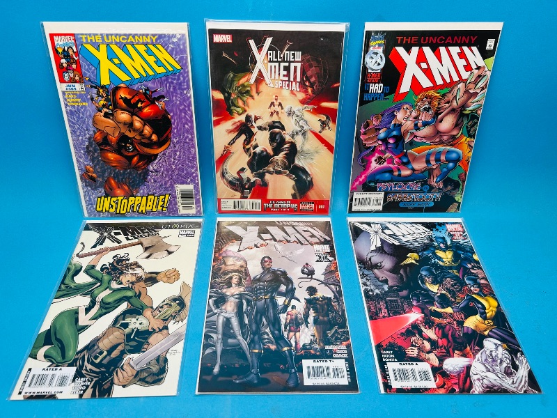 Photo 1 of 593259…6 X-men  comics in plastic sleeves 