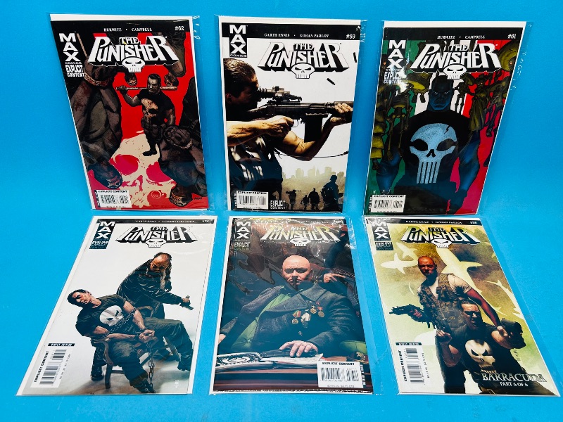 Photo 1 of 593269…6 punisher  comics in plastic sleeves 