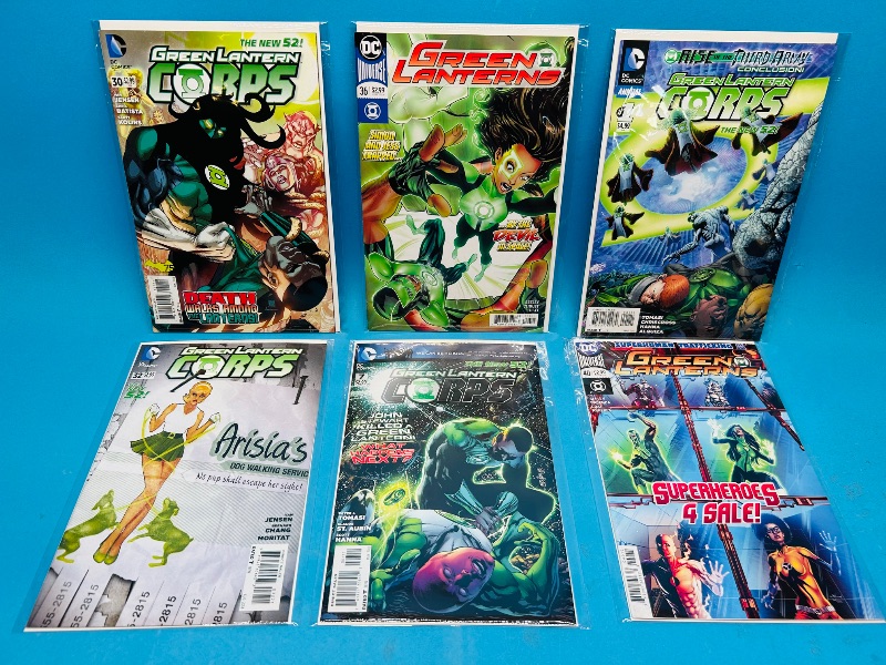 Photo 1 of 593276…6 green lantern  comics in plastic sleeves 