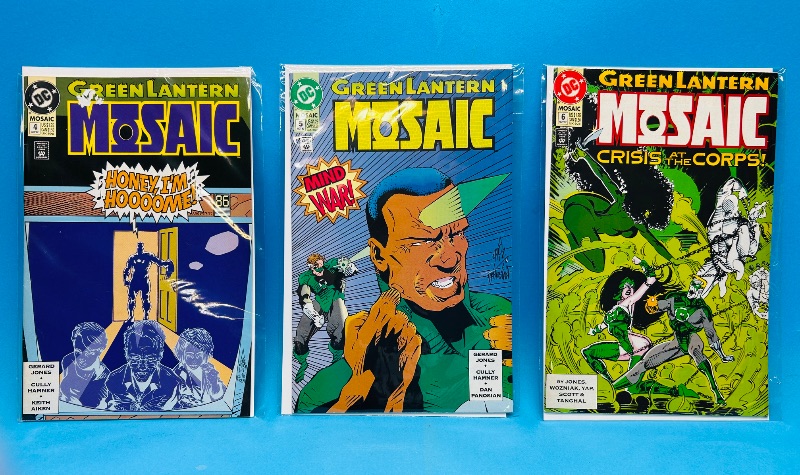 Photo 1 of 593279…3 green lantern mosaic  comics in plastic sleeves 