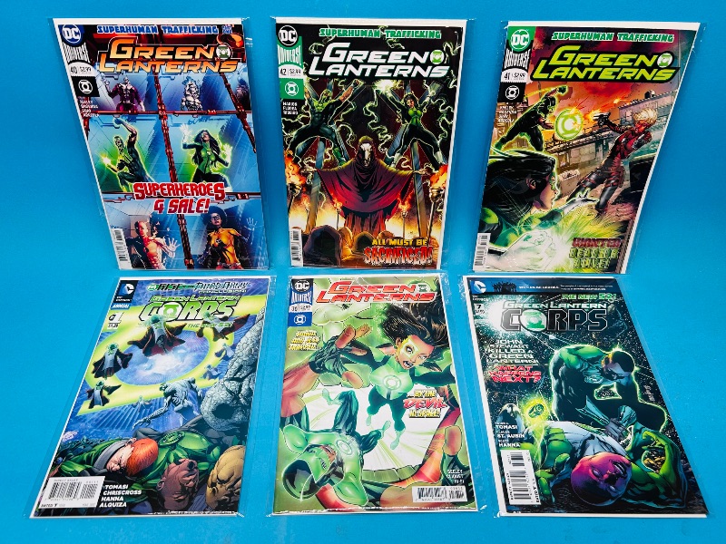 Photo 1 of 593280…6 green lantern  comics in plastic sleeves 
