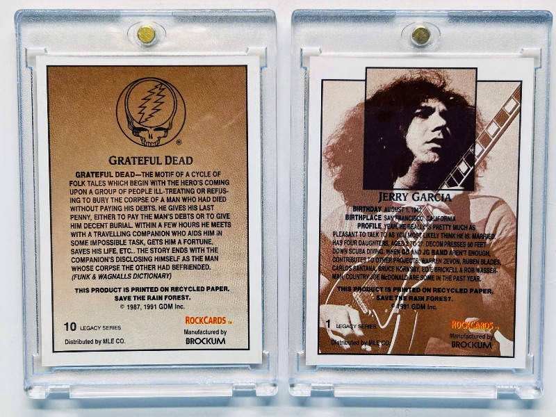 Photo 1 of 593292… grateful dead Jerry Garcia cards in hard plastic cases