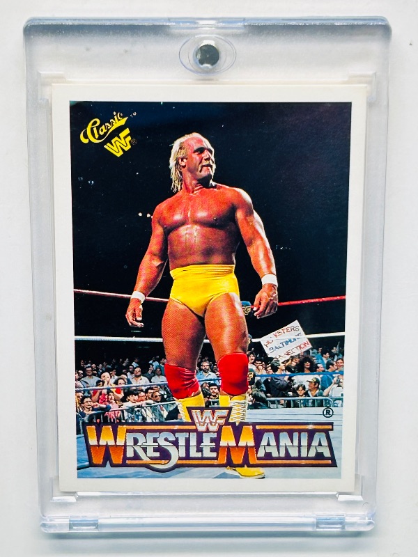 Photo 1 of 593297…vintage 1990 Hulk Hogan wrestle mania card 51 in hard plastic case 