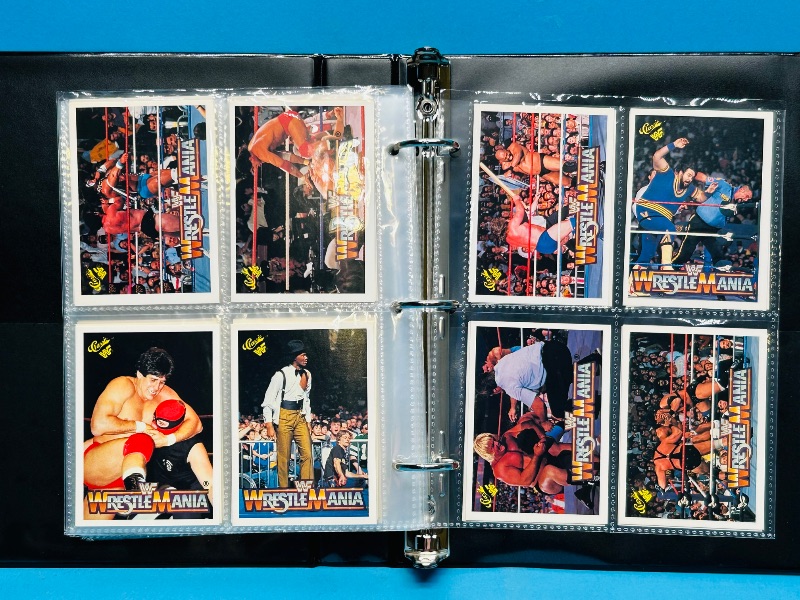 Photo 1 of 593302…final sale no returns/refunds-96 Wrestle mania  cards in binder 
