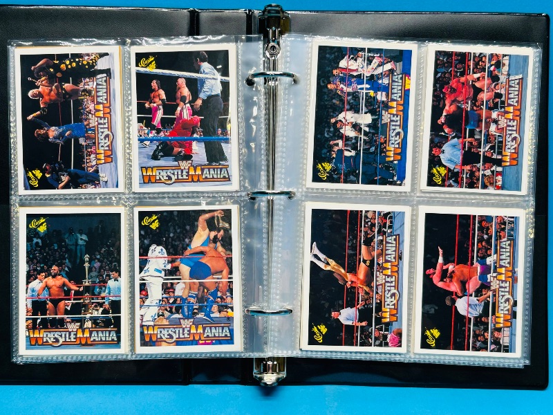 Photo 1 of 593302…final sale no returns/refunds-96 Wrestle mania  cards in binder 
