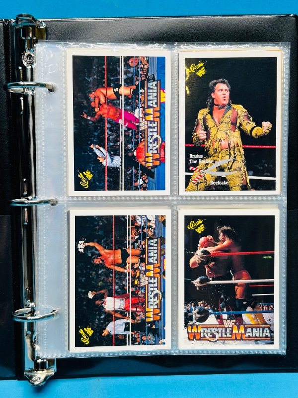 Photo 1 of 593302…final sale no returns/refunds-96 Wrestle mania  cards in binder 