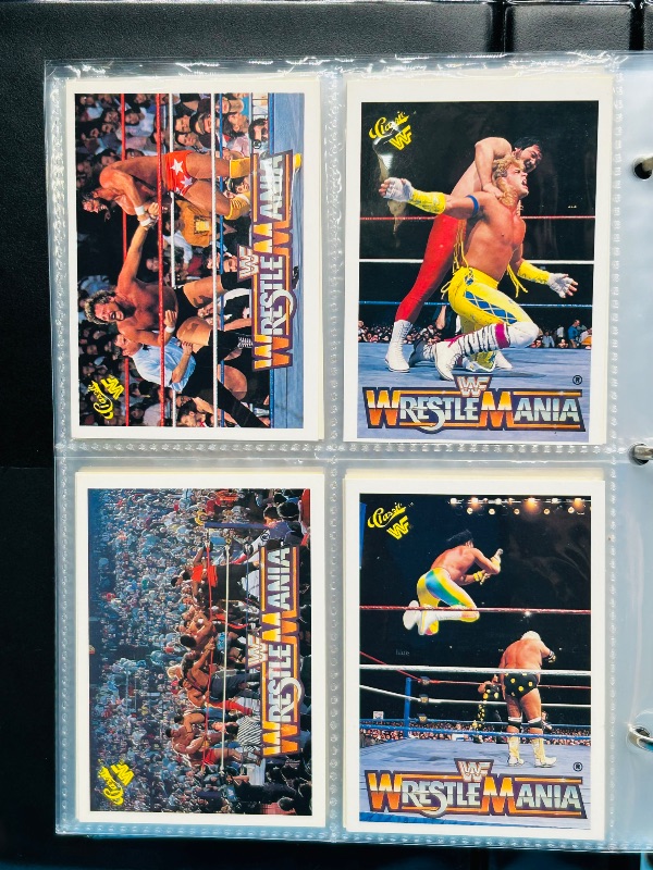 Photo 1 of 593302…final sale no returns/refunds-96 Wrestle mania  cards in binder 