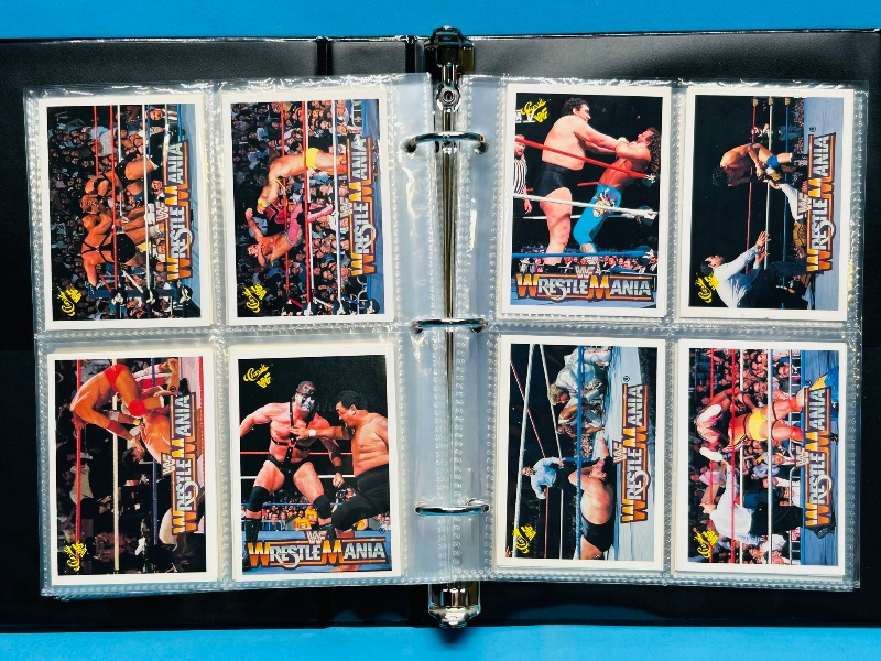 Photo 1 of 593302…final sale no returns/refunds-96 Wrestle mania  cards in binder 