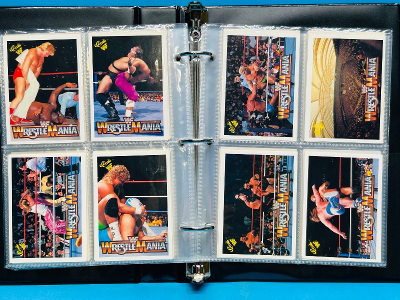 Photo 1 of 593302…final sale no returns/refunds-96 Wrestle mania  cards in binder 
