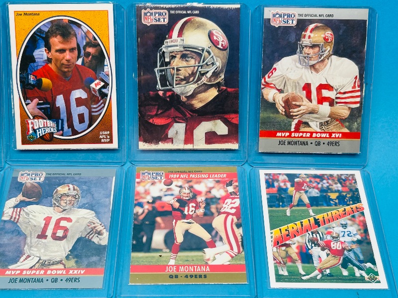 Photo 1 of 593303…Joe Montana cards in hard plastic sleeves 