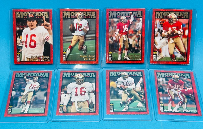 Photo 1 of 593304…Joe Montana cards in hard plastic sleeves 