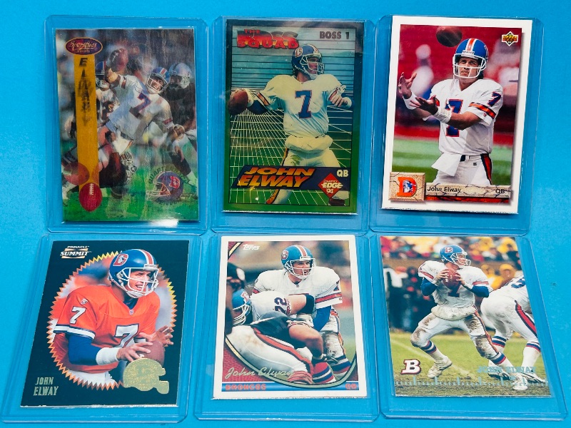 Photo 1 of 593306…John Elway cards in hard plastic sleeves 