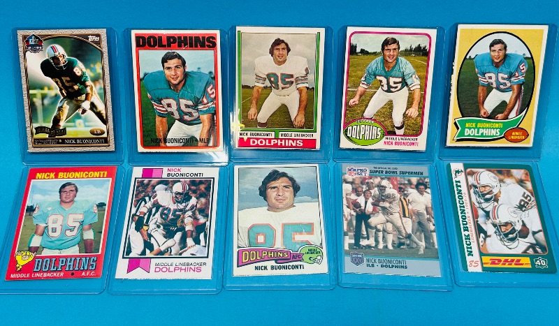 Photo 1 of 593313…Nick Buoniconti cards in hard plastic sleeves 