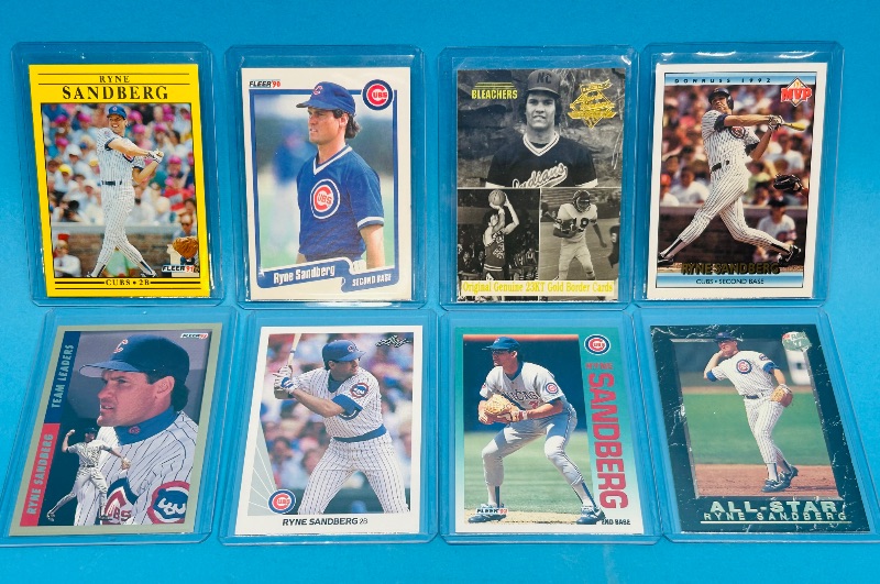 Photo 1 of 593322…8 Ryne Sandberg cards in hard plastic sleeves 