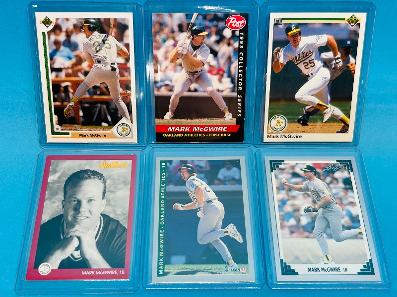 Photo 1 of 593326…mark McGwire cards in hard plastic sleeves 