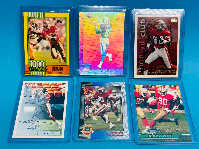 Photo 1 of 593331… Jerry Rice cards in hard plastic sleeves 