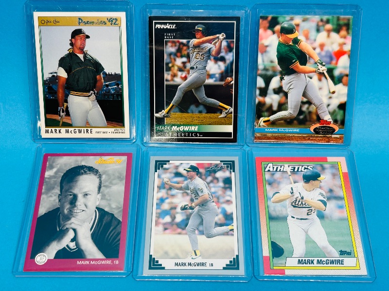 Photo 1 of 593332…mark McGwire cards in hard plastic sleeves 