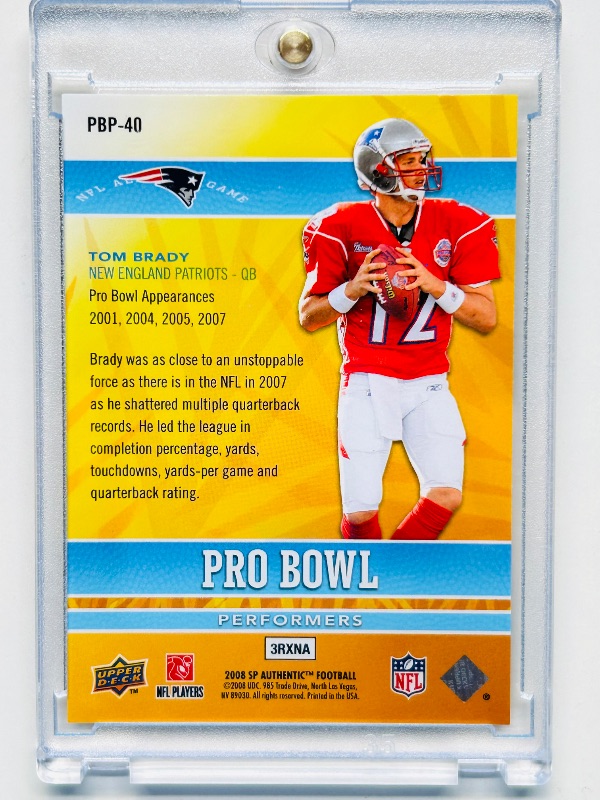Photo 1 of 593341…Tom Brady pro bowl card PBP-40 in hard plastic case