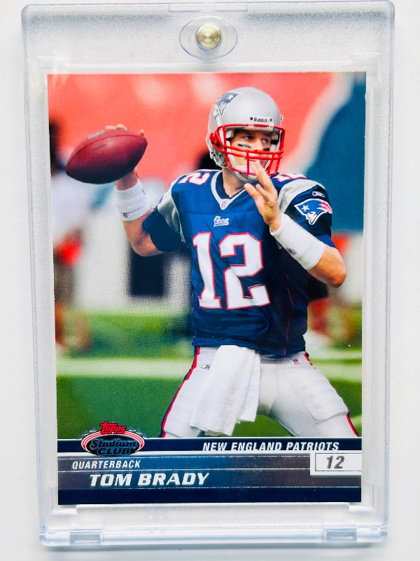 Photo 1 of 593342…Tom Brady card 2  in hard plastic case