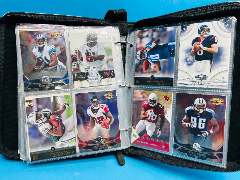 Photo 1 of 593346…final sale no returns/refunds-104 mixed chrome/foil/holo football cards in binder