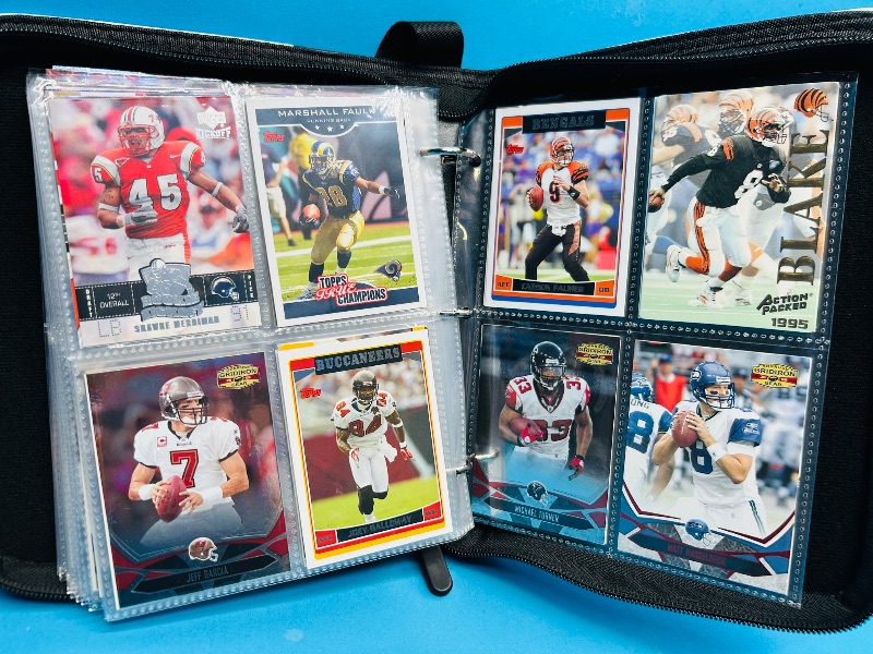 Photo 1 of 593346…final sale no returns/refunds-104 mixed chrome/foil/holo football cards in binder