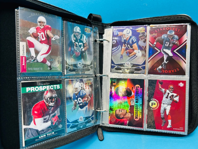 Photo 1 of 593346…final sale no returns/refunds-104 mixed chrome/foil/holo football cards in binder