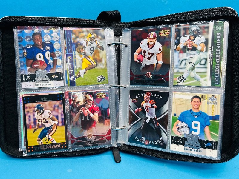 Photo 1 of 593346…final sale no returns/refunds-104 mixed chrome/foil/holo football cards in binder