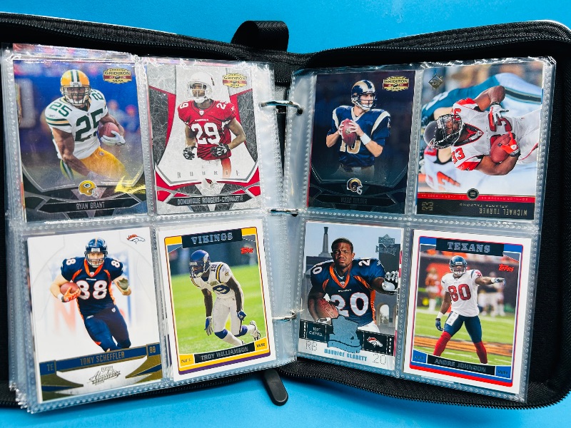 Photo 1 of 593346…final sale no returns/refunds-104 mixed chrome/foil/holo football cards in binder