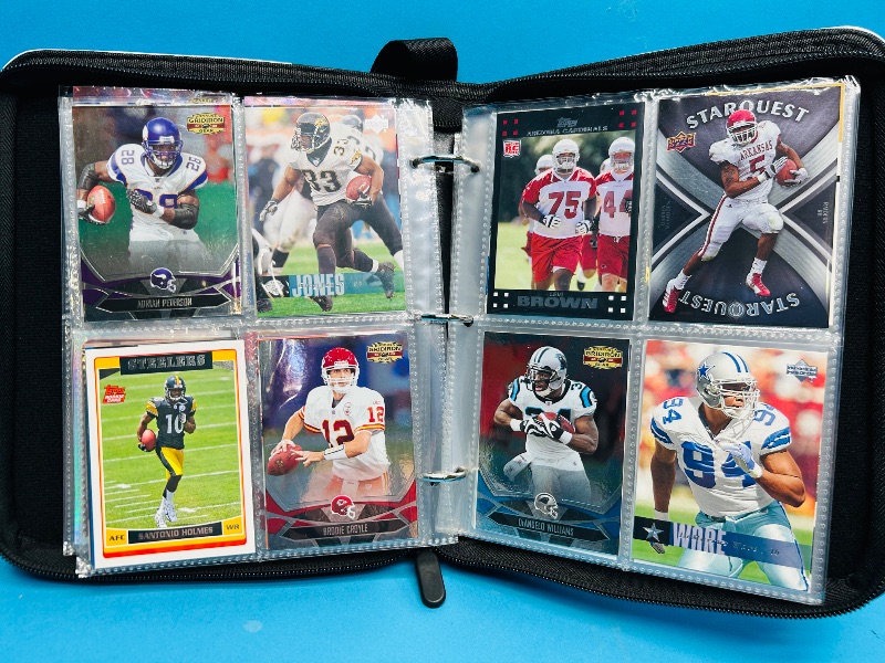 Photo 1 of 593346…final sale no returns/refunds-104 mixed chrome/foil/holo football cards in binder