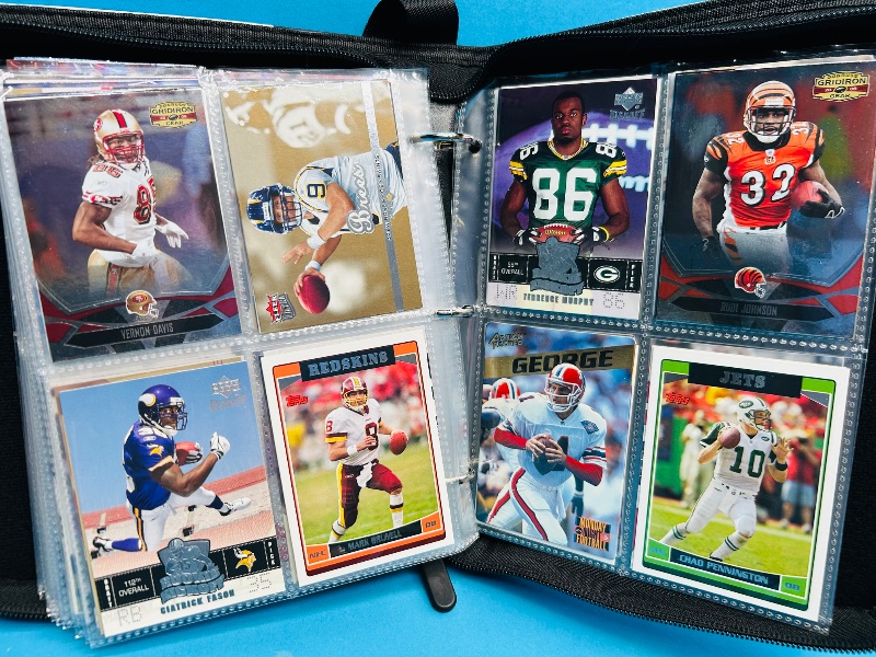 Photo 1 of 593346…final sale no returns/refunds-104 mixed chrome/foil/holo football cards in binder