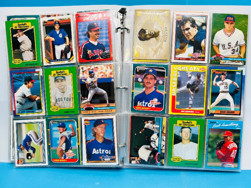 Photo 1 of 593347…final sale no returns/refunds-360 mixed baseball cards in binder 