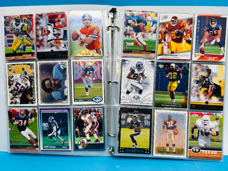 Photo 1 of 593348… final sale no returns/refunds-360 mixed football cards in binder 