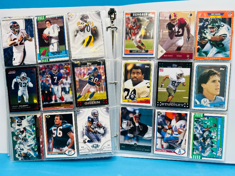 Photo 1 of 593348… final sale no returns/refunds-360 mixed football cards in binder 
