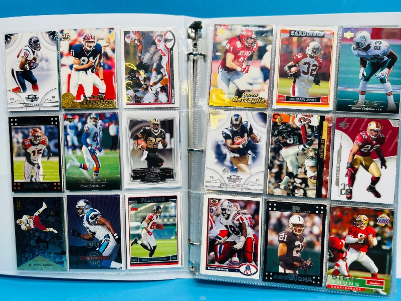 Photo 1 of 593348… final sale no returns/refunds-360 mixed football cards in binder 