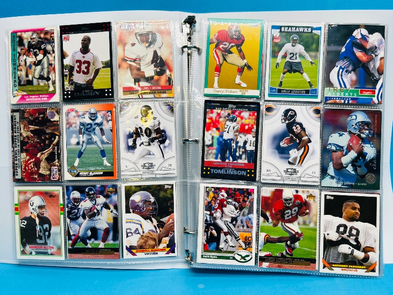 Photo 1 of 593348… final sale no returns/refunds-360 mixed football cards in binder 