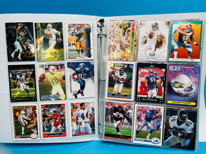 Photo 1 of 593348… final sale no returns/refunds-360 mixed football cards in binder 