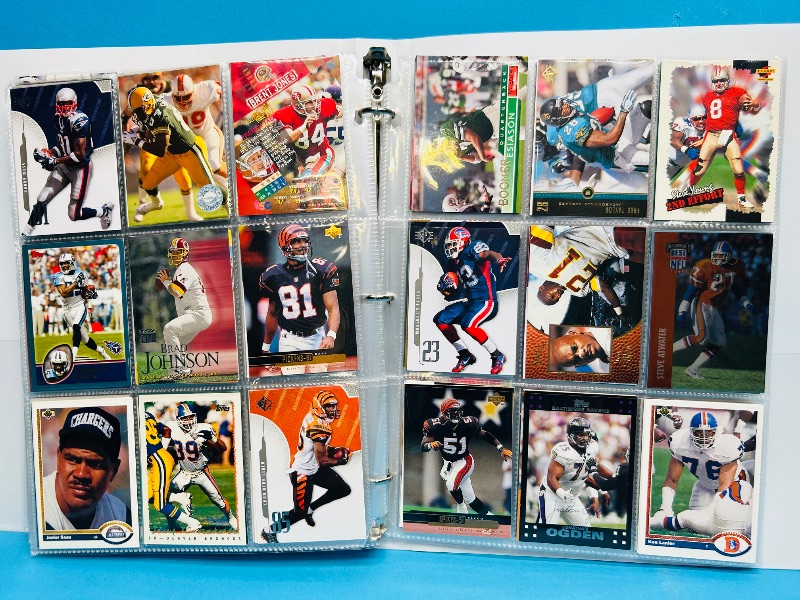 Photo 1 of 593348… final sale no returns/refunds-360 mixed football cards in binder 