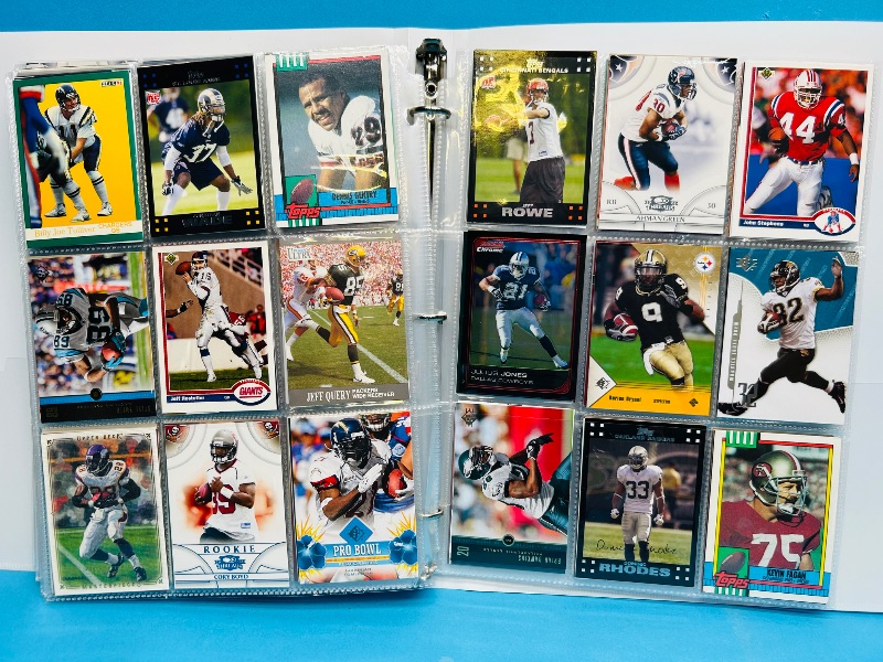 Photo 1 of 593348… final sale no returns/refunds-360 mixed football cards in binder 