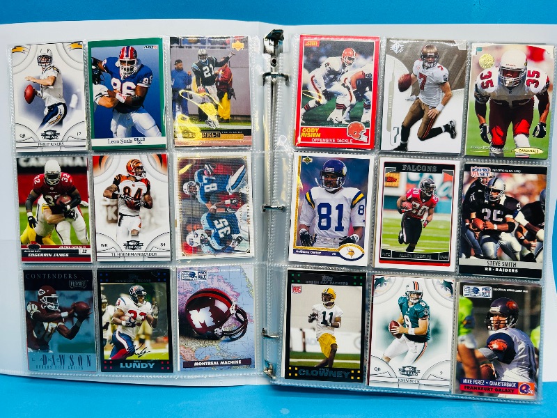 Photo 1 of 593348… final sale no returns/refunds-360 mixed football cards in binder 