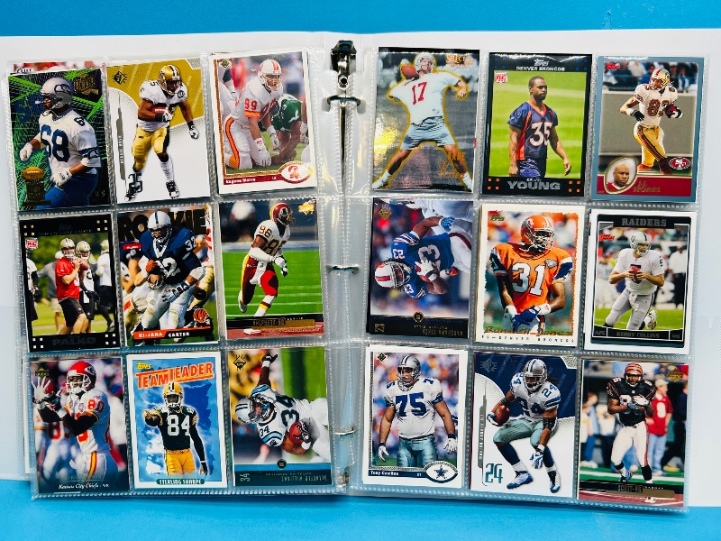 Photo 1 of 593348… final sale no returns/refunds-360 mixed football cards in binder 